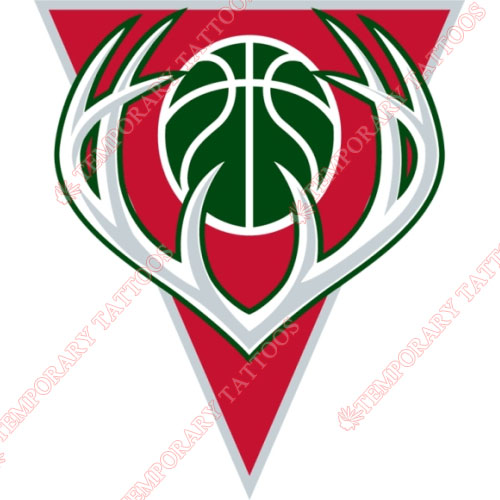 Milwaukee Bucks Customize Temporary Tattoos Stickers NO.1082